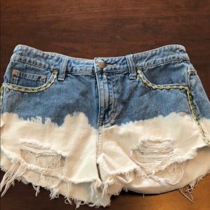 Free People denim shorts